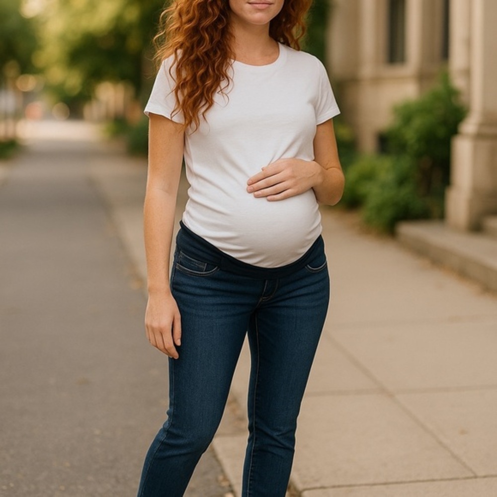 🌸 Old Navy Maternity O.G. Straight Jeans – Size 0 – Full Panel